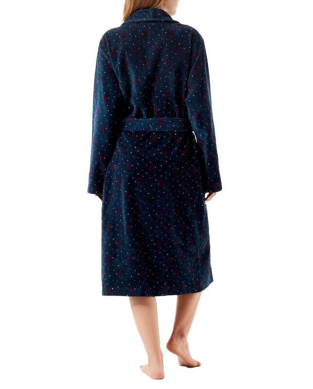 Albornoz Rizo Estampado Azul Marino image number null