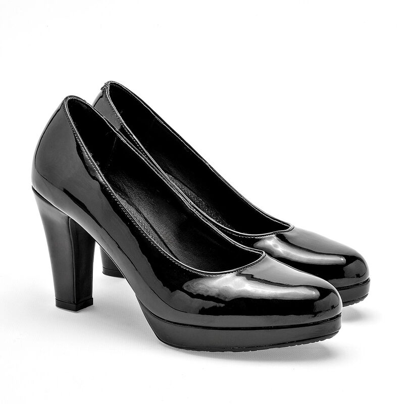 Poptops Zapatilla para mujer negro charol image number null