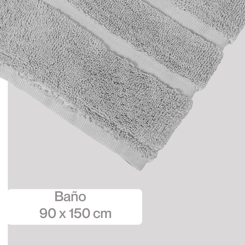 Toalla Twist Ba&ntilde;o 90x150cm Gris image number null