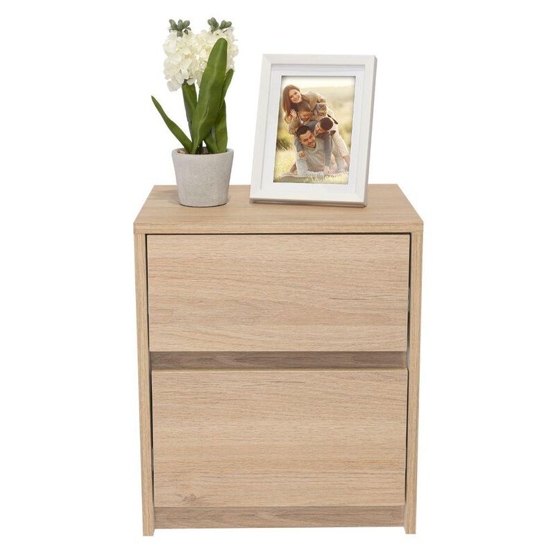 Bur&oacute; Ozzan Beige y Blanco Con Dos Cajones Virtu... image number null