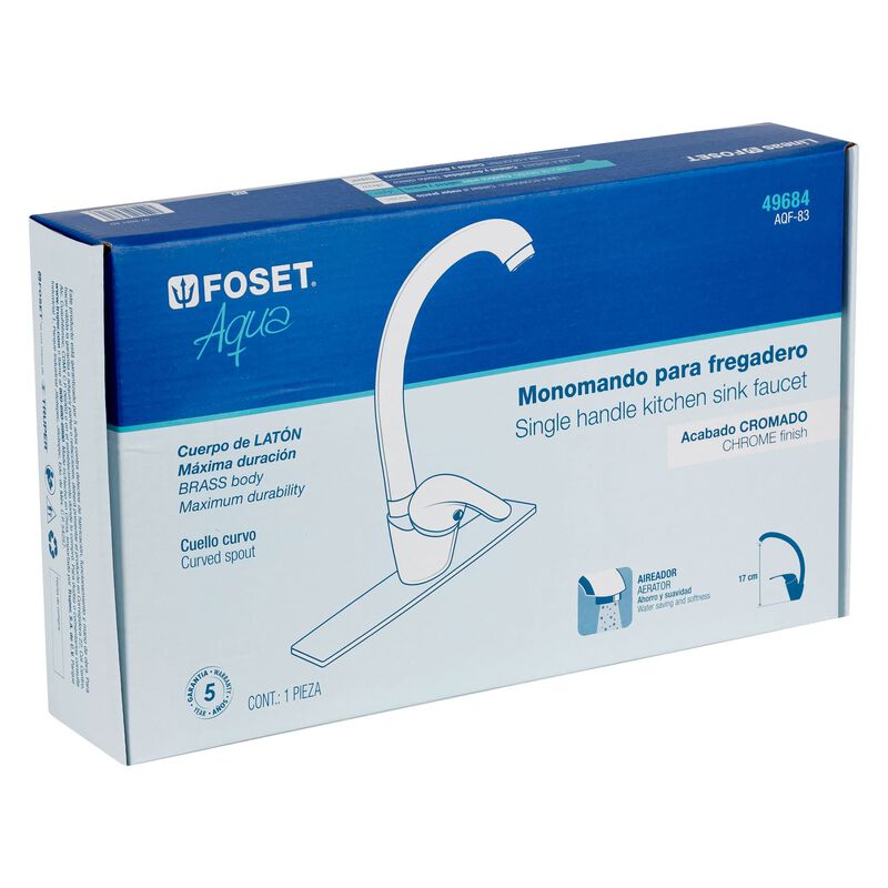Monomando para Fregadero Cuello Curvo Foset Aqu... image number null