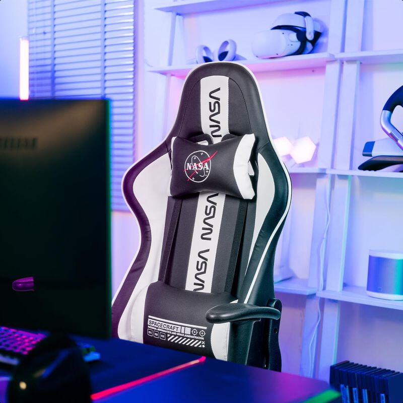TechZone Silla Gamer Edición NASA Reclinable 18... image number null
