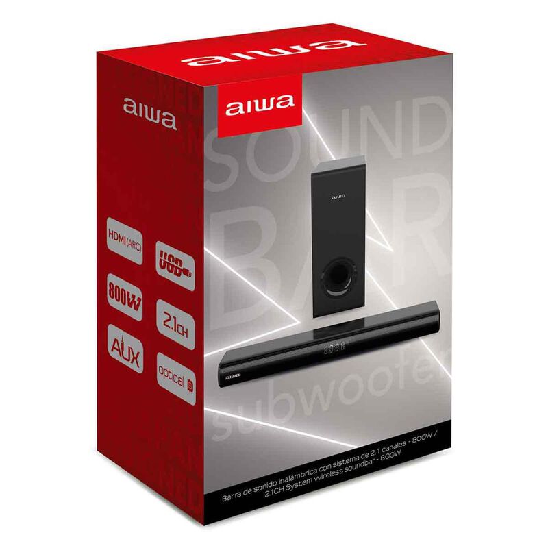 Barra Sonido + Subwoofer Aiwa Awsbc800ww 90w Po... image number null