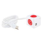 Multicontacto Y Supresor De Picos Ecube, Usb Y Cable 1.5 M
