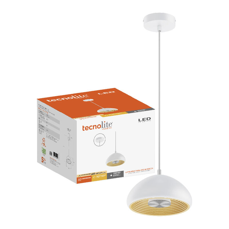 L&aacute;mpara Colgante Led 15w Luz C&aacute;lida Tecnolite 1... image number null
