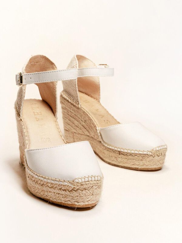 Alpargata de Cu&ntilde;a Alta Marga Napa Blanco image number null