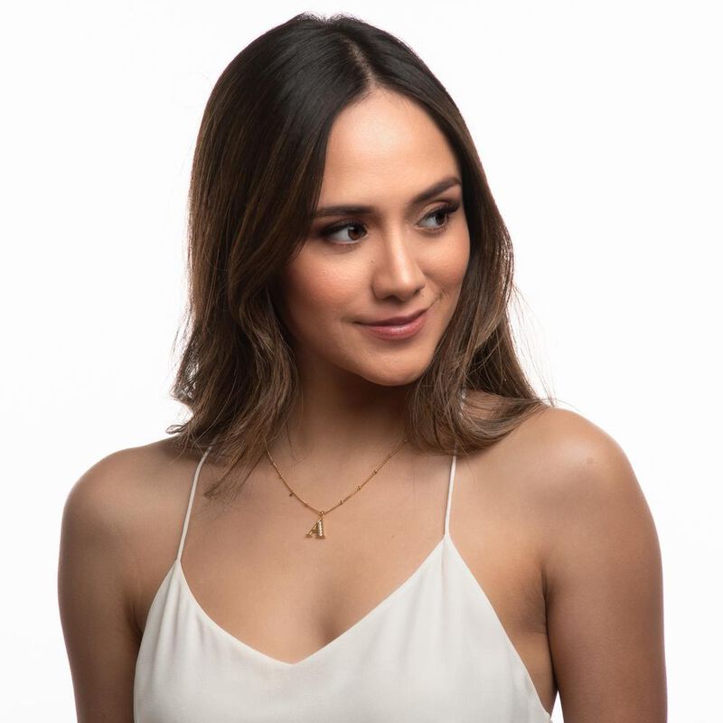 Juego Joyería Mujer, Collar Aretes Inicial Letr... image number null