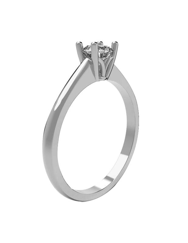 Anillo de Compromiso de 14K con Diamante de Lab... image number null