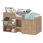 Cama Multifuncional Individual C/Mesa De Estudio Roble BB08