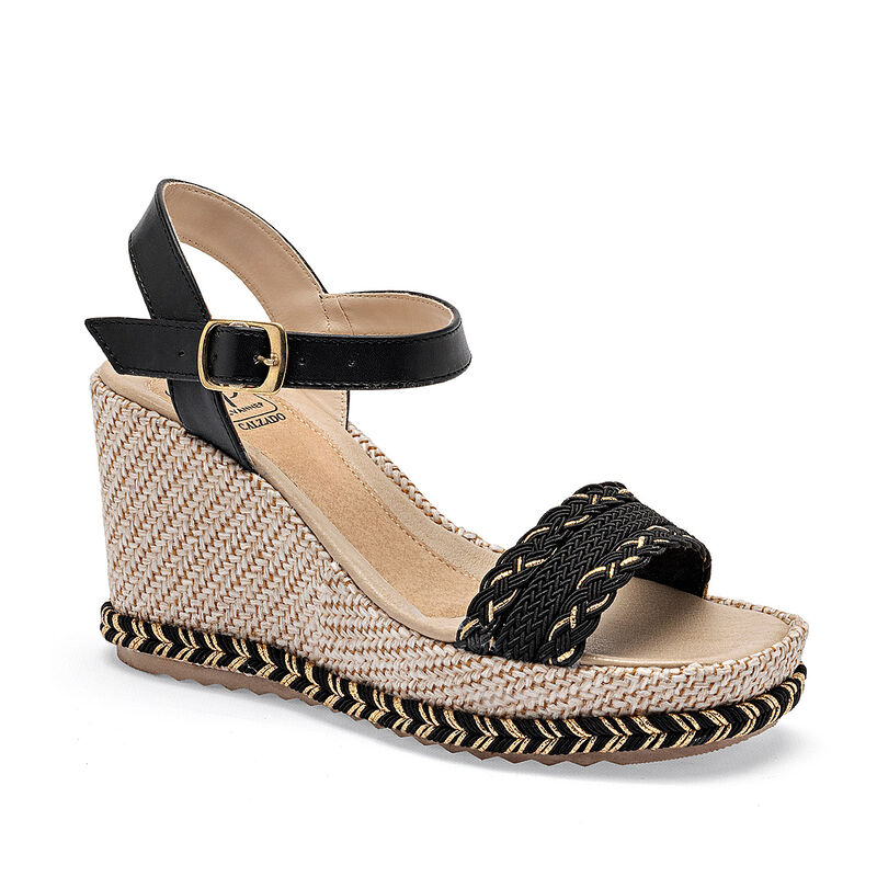 Ivannep sandalia cu&ntilde;a para mujer negro cod 1409... image number null