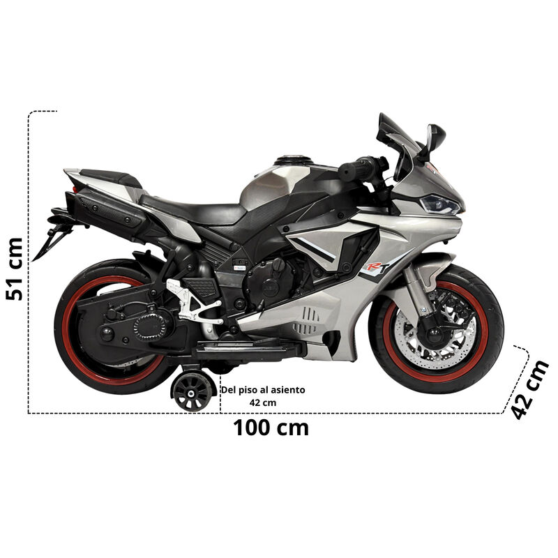 Moto Montable El&eacute;ctrica para Ni&ntilde;os Luces Led So... image number null