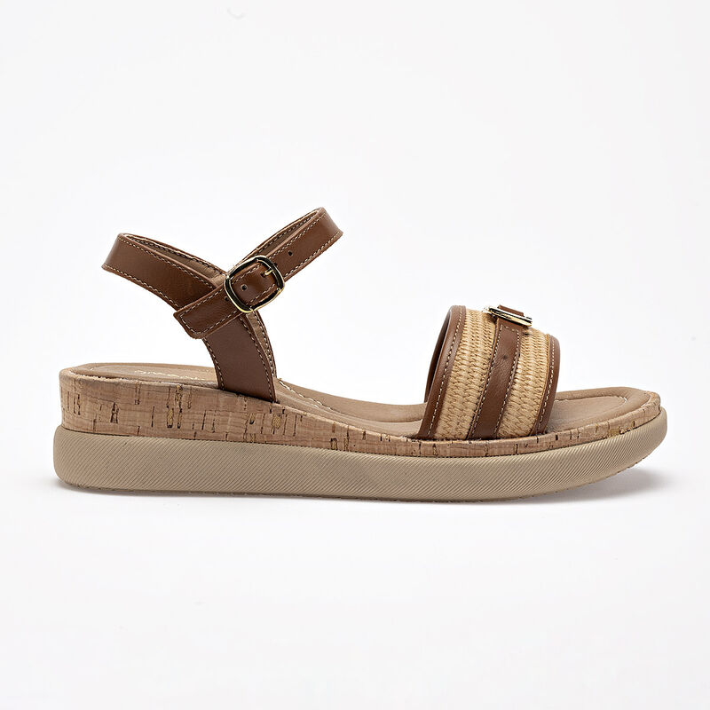 Green Love sandalia plataforma para mujer camel... image number null