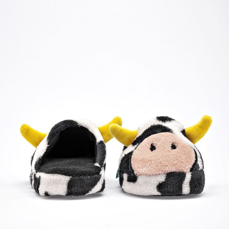 Huarachetas Pantufla para ni&ntilde;a. Negro blanco image number null