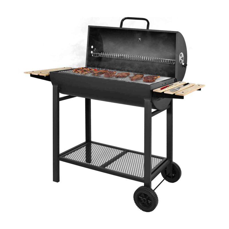 Asador Carbon Tipo Barril Parrilla 70cm Doble M... image number null