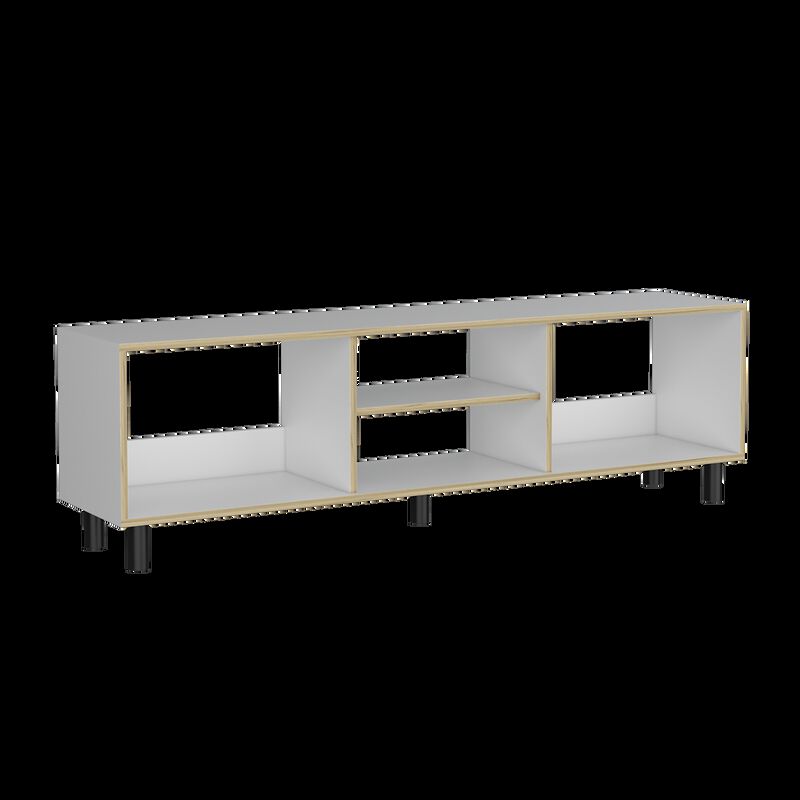 Mesa Para Tv Tunez Blanco Y Caf&eacute; Claro Para Tel... image number null