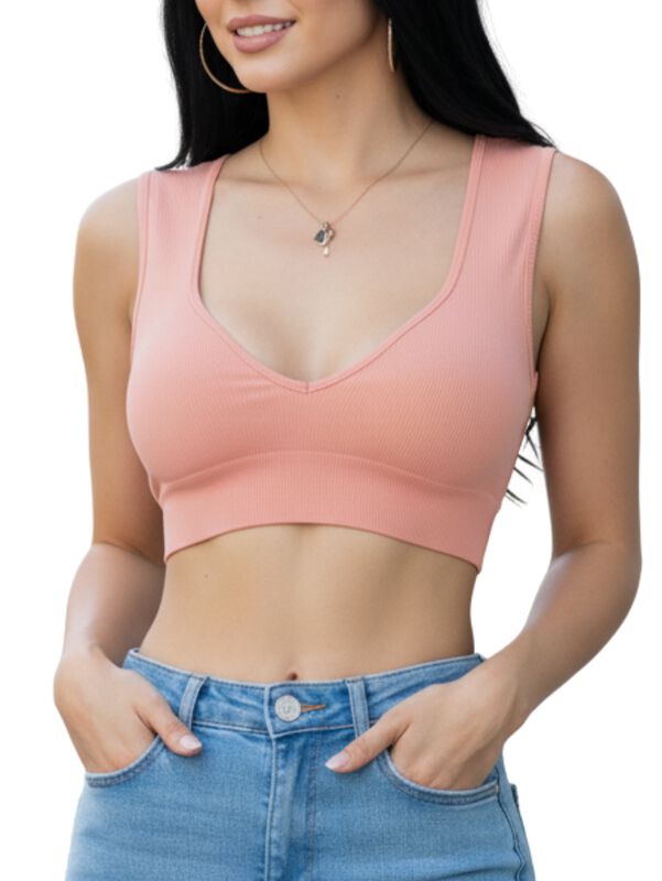 Top De Mujer Deportivo Y Casual TOP-1024 Coral ... image number null