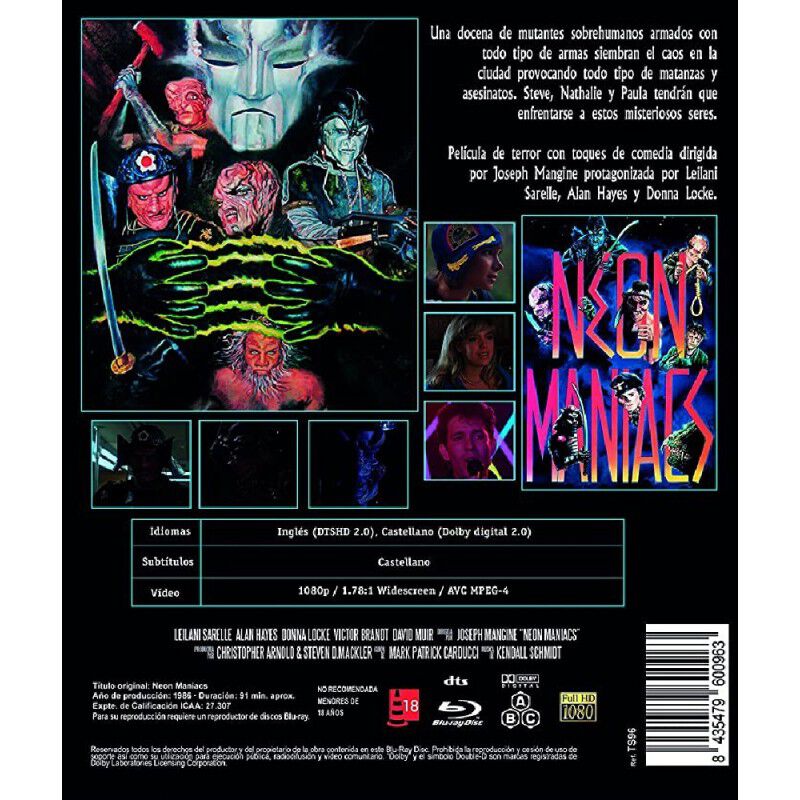 Man&iacute;acos De Ne&oacute;n [blu-ray] (1986) image number null