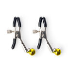 SET DE PINZAS PARA PEZONES CON CASCABEL COLOR AMARILLO