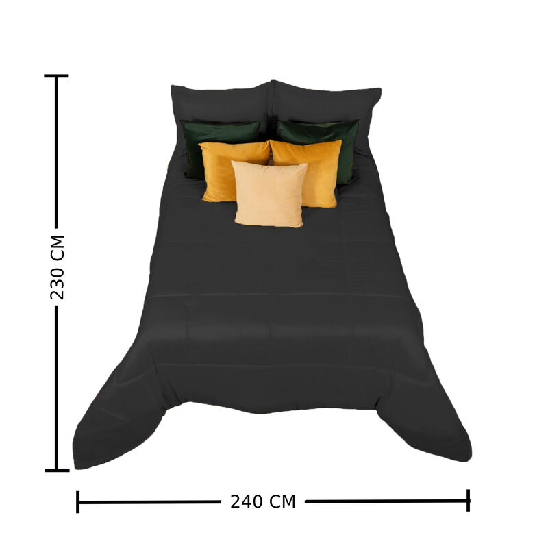 Edred&oacute;n Duvet Santorini Matrimonial Negro/Gris ... image number null