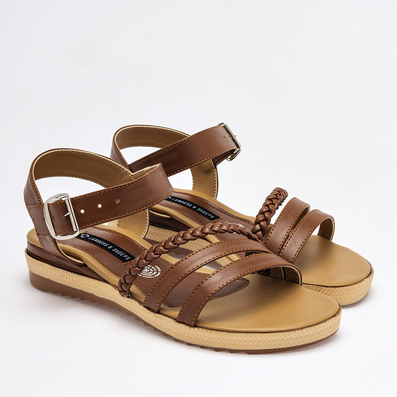 Lambers & Sheeps Sandalia para mujer caf&eacute; image number null