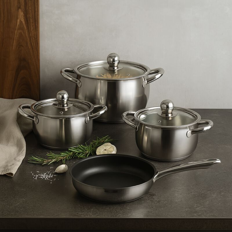 Juego De Bater&iacute;a De Cocina De Acero Inoxidable ... image number null