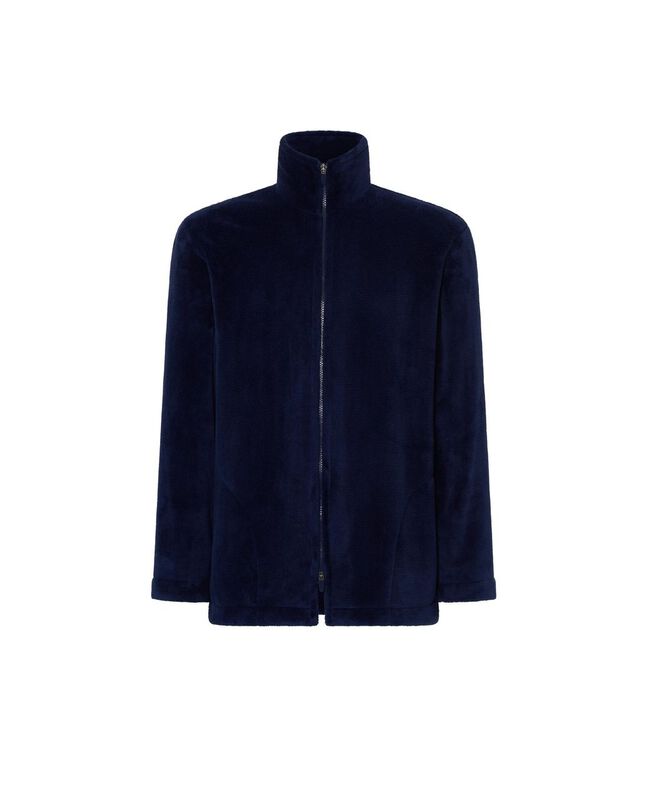 Bata Corta con Cremallera Azul Marino image number null