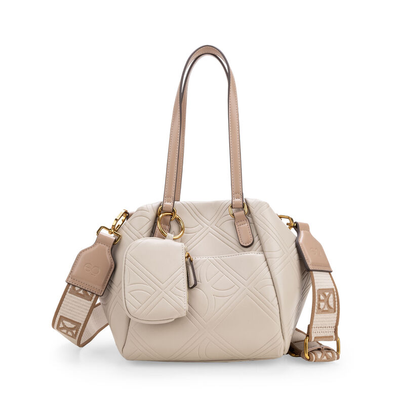 Bolsa Tote Chica Con Monedero Color Camel image number null