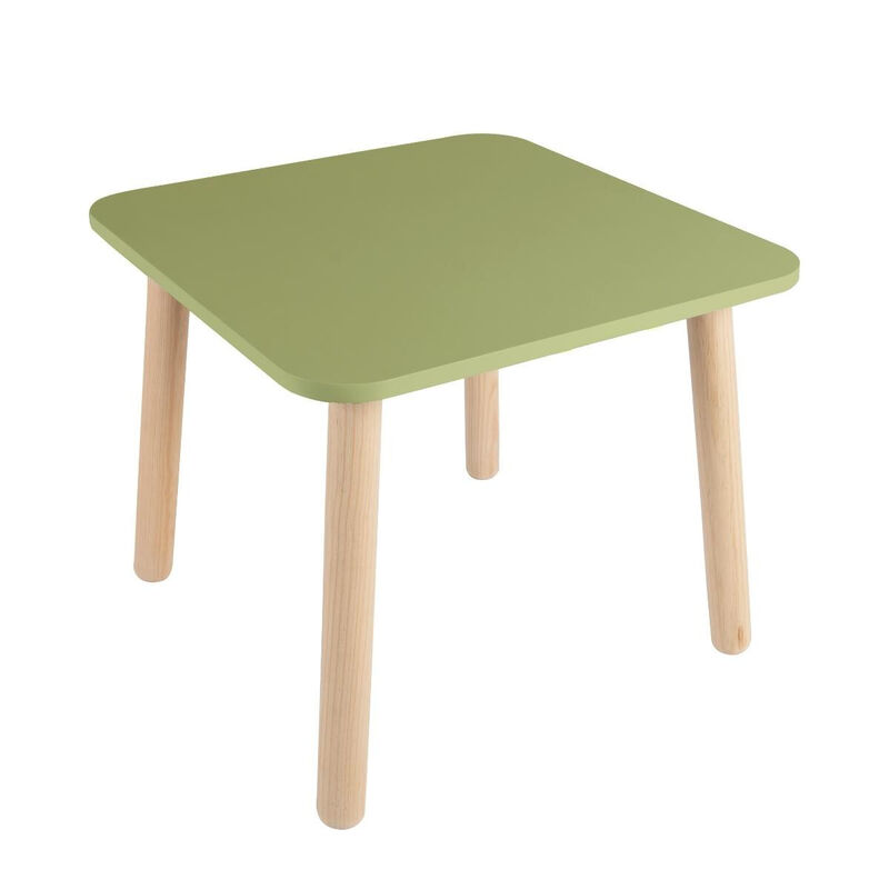 Mesa cuadrada de Madera para Ni&ntilde;os-Verde image number null