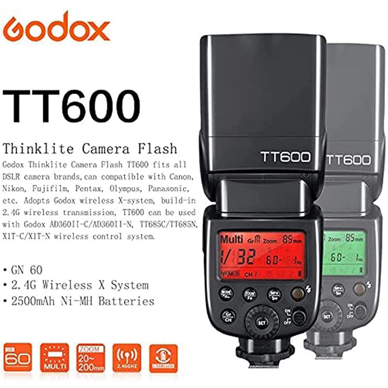 Flash Externo Godox Tt600 Para Canon/nikon/pent... image number null