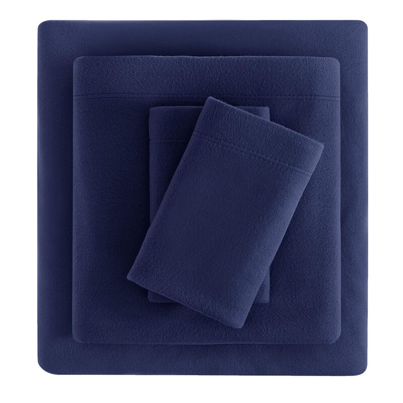 Juego de S&aacute;banas Polar Individual Azul Marino T... image number null