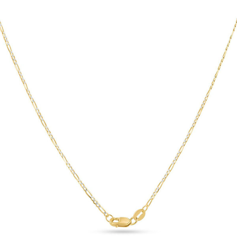 Cadena De Oro Amarillo Con Platinado 14K 3X1 (4... image number null