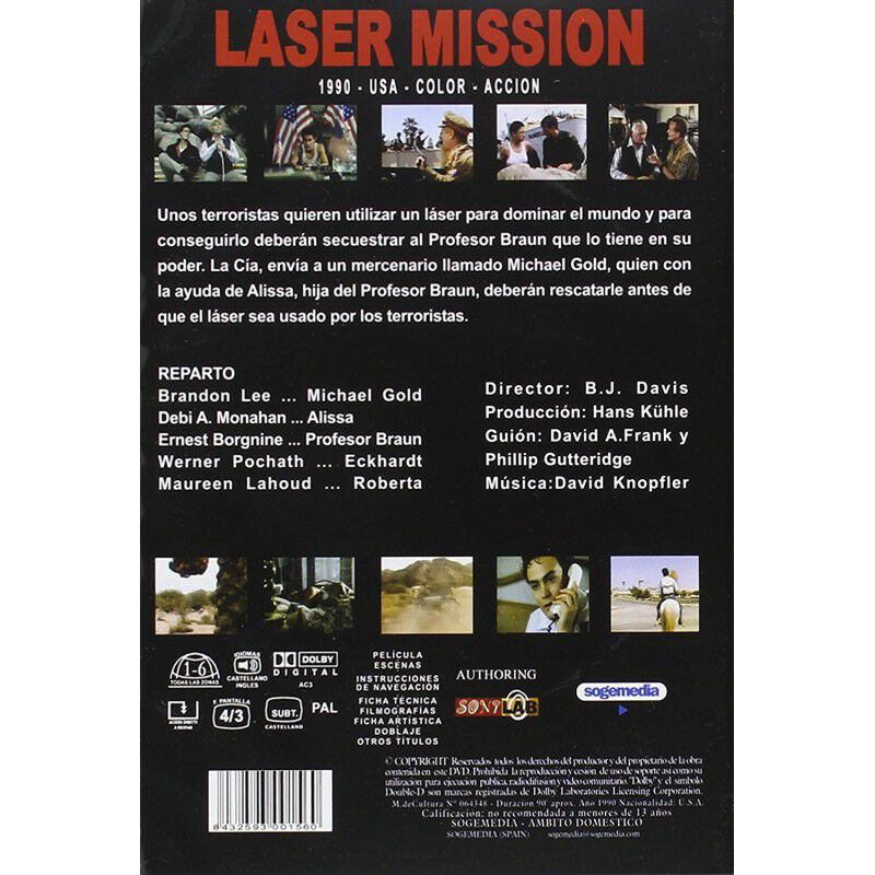 Dvd De Laser Mission (1989) image number null