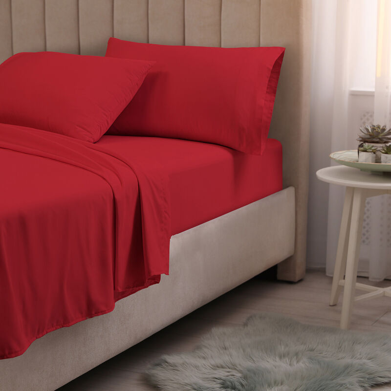 Juego de S&aacute;banas Matrimonial Sumie Pepper Rojo image number null