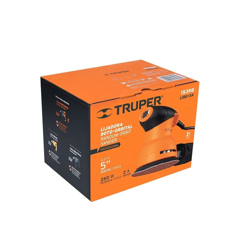 Lijadora Roto Orbital 5" Truper Pro LIRO-5A 260... image number null