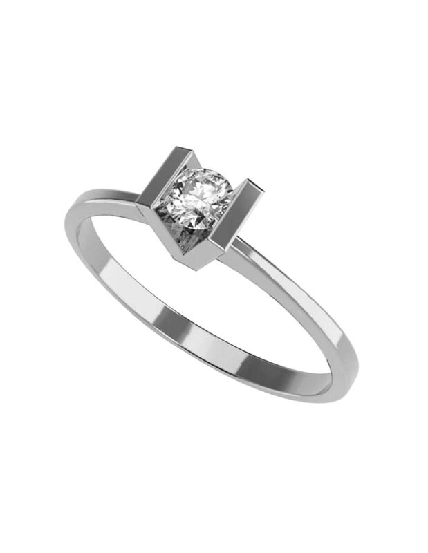 Anillo de Compromiso de 14K con Diamante de Lab... image number null