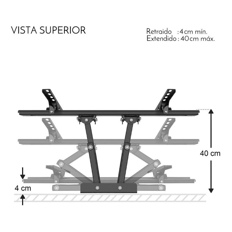 Soporte para pantallas de 32" a 83" con doble b... image number null