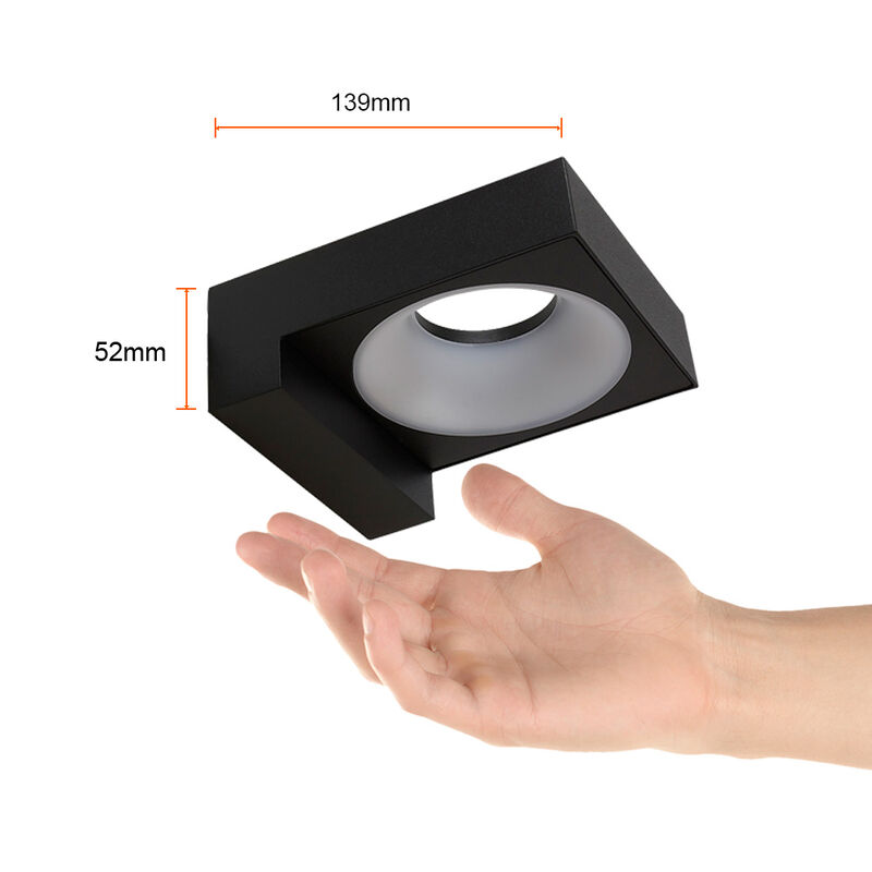 Lampara Sobreponer En Muro Negro 8w Luz Suave C... image number null