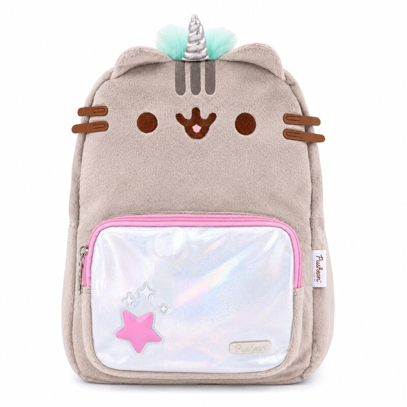 Mochila Pusheen Con Dise&ntilde;o De Gato Color Gris image number null