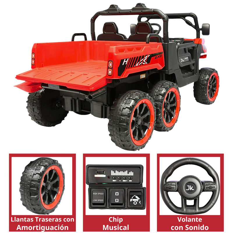 Montable El&eacute;ctrico para Ni&ntilde;os Tractor 6x6 Caja ... image number null