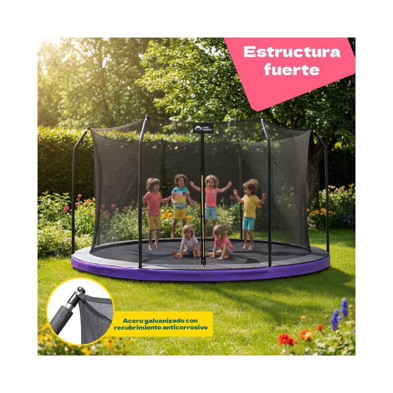 Trampolin Brincolin 14ft Gigante 4.2m Malla Seg... image number null