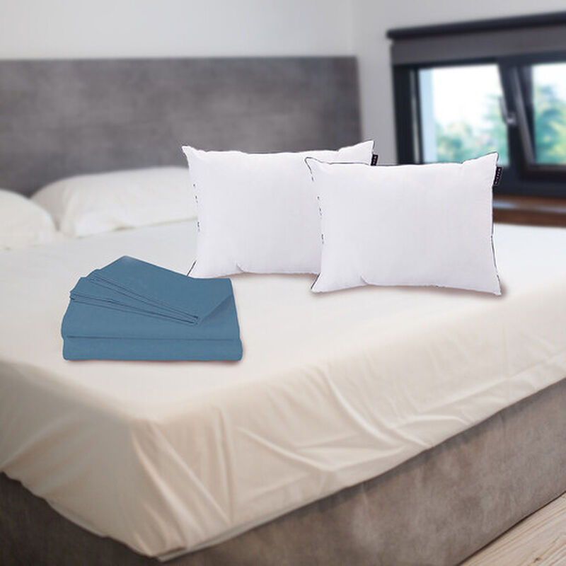 Juego de S&aacute;banas Queen Size Softy Azul Marino image number null