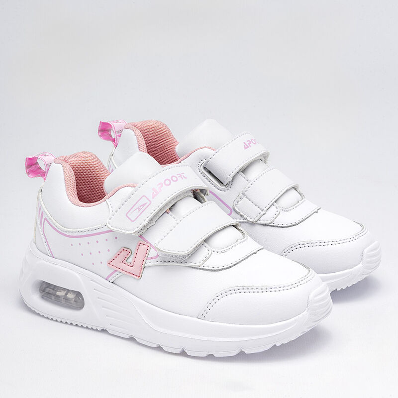 Apoort Tenis deportivo para ni&ntilde;a blanco rosa image number null
