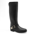 Top Moda Botas de lluvia para mujer negro, impermeable