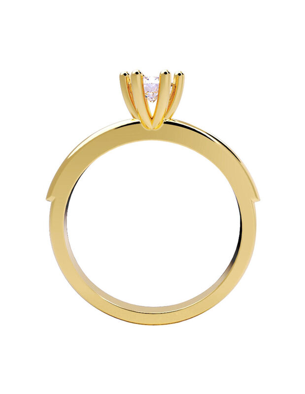 Anillo de Compromiso en Oro de 10K con Circonia... image number null