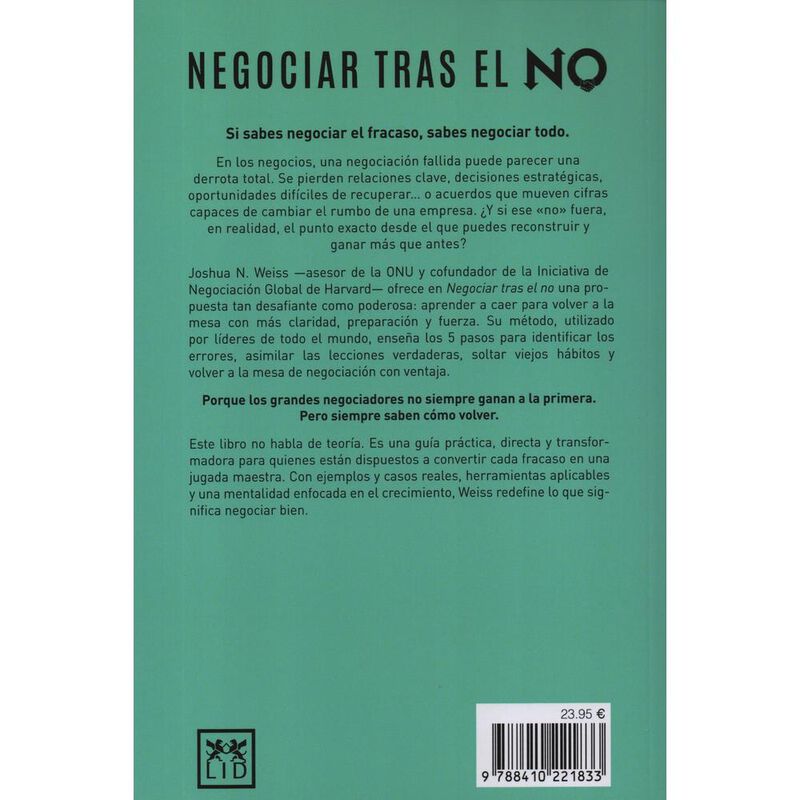 Negociar Tras El No, De Weiss Joshua N., Almuza... image number null