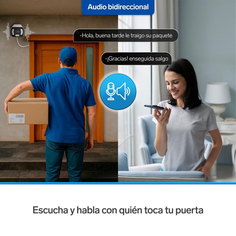 2 C&aacute;maras de seguridad Wi-Fi/PoE de 4 Mpx tipo ... image number null