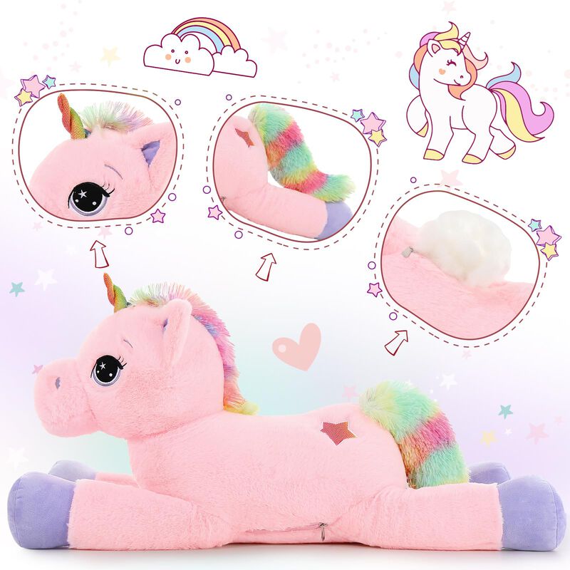 Animal De Peluche Tezituor, Unicornio Gigante, ... image number null