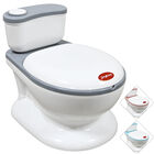 Ba&ntilde;ito Entrenador para Ni&ntilde;os Dise&ntilde;o Realista Asiento con Sistema Anti Salpicaduras Espacio para Toallitas Base Antideslizante Gris