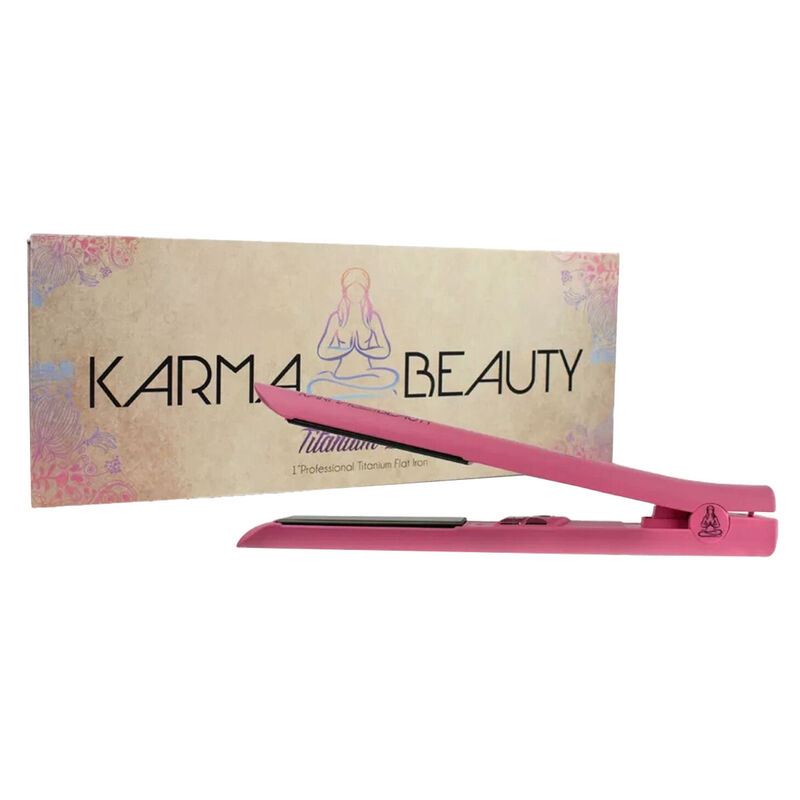 Plancha Karma Beauty De Titanio I&oacute;nica Rosa Con... image number null