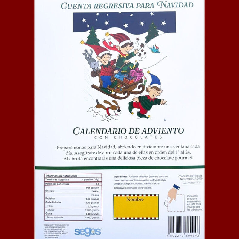 Calendario de Adviento de Navidad con 24 Piezas... image number null